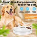 6 Meal Cordless Automatic Pet Feeder with Adjustable Timer, Dry & Wet Food Automatic Cat Feeder Dog Foods Dispenser, Battery Powered for Wet Fry Food Snacks - Image 3