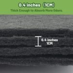 6 Pack Cat Litter Box Charcoal Filters, Replacement Carbon Odor Filters, 6Inch x 6.5Inch, Black, Modern, Compatible with Hooded Cat Litter Boxes and Pans - Image 4