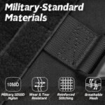 rabbitgoo Tactical Dog Harness for Large Dogs Breed, No Pull Adjustable Military Pet Service Vest with Molle Loop Panels and Easy Control Handle for Training Hunting Walking Hiking, Black, L - Image 4