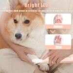 KIKETECH LED Dog Paw Trimmer - Low Noise, Cordless 2 Speed Dog Clippers for Grooming, USB Rechargeable Small Area Shaver for Dog Clippers Cats Hair Around Paws, Eyes, Ears, Face, Rump, RosePink - Image 3