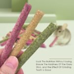 ERKOON 25 Pcs Timothy Hay Sticks,Rabbit Chew Toys for Teeth Natural Timothy Grass Molar Sticks Rabbits Treats for Bunnies, Chinchilla Guinea Pigs, Gerbil, Hamster (25 PCS) - Image 3