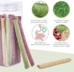 ERKOON 25 Pcs Timothy Hay Sticks,Rabbit Chew Toys for Teeth Natural Timothy Grass Molar Sticks Rabbits Treats for Bunnies, Chinchilla Guinea Pigs, Gerbil, Hamster (25 PCS) - Image 7