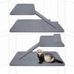 Paw Inspired® Fitted Fleece Liner for Ferret Nation/Critter Nation Cage | for Ferrets, Rats, Chinchillas, Hedgehogs & Other Small Animals (Gray, Double Unit Combo) - Image 3