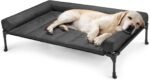 Veehoo Elevated Dog Bed, Lifted Dog Ded Add Waterproof Removable Pillow-Top Mat, Raised Pet Cot with Breathable Mesh, No-Slip Feet, Bolster Dog Cot Bed for Indoor & Outdoor, 107 x 76 cm, Black - Image 8