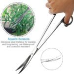 Aquarium Tools, Aquatic Plants Stainless Steel Tool - 4 in 1 Aquascaping Tweezers Scissors Spatula Cleaning Tool Set for Fish Starter Kits & Aquariums Tank Plants Kit - Image 4