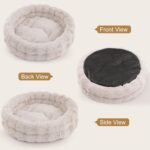 Cat Beds for Indoor Cats, Washable Round Beds for Small Dog and Cats, Soft Plush Faux Fur Removable Pet Bed for Puppy and Kitten, 20"x20"x6" - Image 7