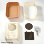 Fully Enclosed Cat Litter Box with Lid - Splash-Proof and Leak-Proof, High Edges, Odorless Design, Easy Installation and Cleaning, 20.5" L X 14.2" W X 13.4" H (Gray) - Image 6