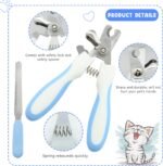 Pet Grooming Kit with Slicker Brush Bath Massage Glove Brush Pet Shedding Comb Nail Clipper Trimmer 6 Piece Set for Rabbit Kitten Guinea Pig Cat Chinchilla Ferret Small Animals - Image 7