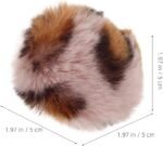 NOLITOY 6pcs Cat Pom Pom Balls, 1.97in Leopard Print Furry Cat Toys Balls for Kitten Pet Interactive Chasing Playing Exercising - Image 5