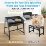 Elevated Dog Bowls for Large Dog, 15“ Tall Raised Food and Water Bowl Set with Stand, Full Metal Spill Proof Design and Stainless Bowls for Indoor & Outdoor Use - Image 4