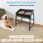 Elevated Dog Bowls for Large Dog, 15“ Tall Raised Food and Water Bowl Set with Stand, Full Metal Spill Proof Design and Stainless Bowls for Indoor & Outdoor Use - Image 6