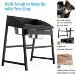 Elevated Dog Bowls for Large Dog, 15“ Tall Raised Food and Water Bowl Set with Stand, Full Metal Spill Proof Design and Stainless Bowls for Indoor & Outdoor Use - Image 8