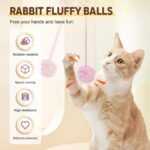 1PCS Hanging Cat Teaser Stick - Retractable Interactive Cat Toy with Spring for Self-Play, Upgrade Cat Wand Toy for Indoor Kittens (Pink) - Image 6