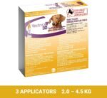 Vectra 3D Flea and Tick Treatment for Dogs and Puppies Weighing 2-4.5 kg (4.4-9.9 lbs) - Tick and Flea Prevention for Dogs That Repels Mosquitoes and More with Easy Monthly Application (3 Pack) - Image 7
