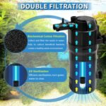 Aquarium Filter Fish Tank Filter with U-V Light, Submersible Aquarium Filter for 10 to 40 Gallon Fish Tank, U-V Filter for Aquarium - Image 3