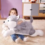 IKASA Giant Husky Stuffed Animal Plush Toy,Large Dog Puppy Cute Jumbo Soft Toys,Huge Big Size Plushy Fluffy Fat Oversized Plushie,Gifts for Kids Girls Boys Girlfriend Children (30 inches, Gray) - Image 4