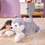 IKASA Giant Husky Stuffed Animal Plush Toy,Large Dog Puppy Cute Jumbo Soft Toys,Huge Big Size Plushy Fluffy Fat Oversized Plushie,Gifts for Kids Girls Boys Girlfriend Children (30 inches, Gray) - Image 7