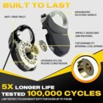 Fida Upgraded Retractable Dog Leash 30ft, Heavy Duty Pet Walking Leash for Medium/Large Breed up to 110 lbs, 360° Tangle-Free Long Retract Dog Lead, Soft Grip, One-Hand Brake, Black - Image 4