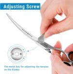 HASHIMOTO Dog Grooming Scissors, Curved Scissors for Dog Grooming, 6.5 inch, 30 Degree of Curved Blade,Light Weight, Pet Shears for Trimming Face and Paws. - Image 6