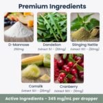 Urinary Care+ for Dogs | Human-Grade + Canadian Made - Urinary Tract Support Liquid with D-Mannose, Cranberry, Dandelion, Nettle, Cornsilk - VHP NN.RDG9 - Bacon Flavour (60mL) - Image 3