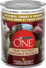 Purina ONE Tender Cuts True Instinct Wet Dog Food, in Gravy Turkey & Venison - 368 g Can (12 Pack) - Image 3