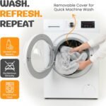 Fluffy Orthopedic Dog Bed for Medium & Large Dogs, Calming Plush Sofa Bed with Curved Bolster Support and Egg-Crate Foam Base, 43" Cozy Oval Pet Donut Bed with Washable Cover, Gray - Image 8