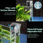 Ultra Clear Small Fish Tank with Filter & Light (3 Gal), Rimless Glass Low Iron Aquarium Starter Kit, Beta Fish Tank & Filter with Surface Skimmer & 3-Mode LED Light - Image 5