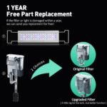 Ultra Clear Small Fish Tank with Filter & Light (3 Gal), Rimless Glass Low Iron Aquarium Starter Kit, Beta Fish Tank & Filter with Surface Skimmer & 3-Mode LED Light - Image 8