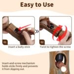 Bully Stick Holder for Dogs - for Aggressive Chewers Treat Chew Holder, Heavy Duty Yak Chew Toy Nylon Bone, Prevent Choking Safety Device for Small Medium Large Dogs, No More Swallowed Ends - Image 7