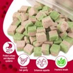 HavenJanny Freezed-Dried Cat Grass Treats, Catgrass Cranberry Duo Bites, Cat Dental Treats for Hairball Control and Urinary Tract Support, Cats Teething Stick - Image 4