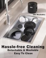 4.2L Automatic Cat Feeder for 2 Cats,Timer Setup,Dual Power Double Bowls,Dry Pet Food Automatic Dispenser,10S Voice Record Portion Control (Transparent Black,Stainless Steel 2 Bowls) - Image 9