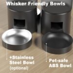 4.2L Automatic Cat Feeder for 2 Cats,Timer Setup,Dual Power Double Bowls,Dry Pet Food Automatic Dispenser,10S Voice Record Portion Control (Transparent Black,Stainless Steel 2 Bowls) - Image 10