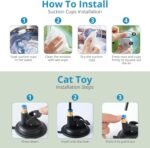 Cordless Window Cat Bed with Bonus Toy – Holds up to 44 lbs – Foldable Cat Bed Window Reversible Winter/Summer Cover – 4 Strong Suction Cups - Hamac Pour Chat avec JOUET - Image 5