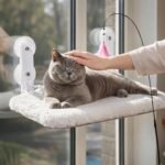 Cordless Window Cat Bed with Bonus Toy – Holds up to 44 lbs – Foldable Cat Bed Window Reversible Winter/Summer Cover – 4 Strong Suction Cups - Hamac Pour Chat avec JOUET - Image 6