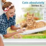 Cordless Window Cat Bed with Bonus Toy – Holds up to 44 lbs – Foldable Cat Bed Window Reversible Winter/Summer Cover – 4 Strong Suction Cups - Hamac Pour Chat avec JOUET - Image 8