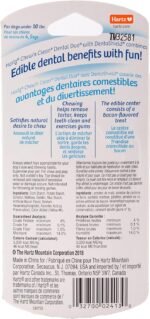 Hartz Chew 'n Clean Dental Duo Bacon Flavored Dental Dog Chew Toy and Treat - Extra Small - Image 10