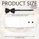 2 PCS Detachable Cuff with Fake Collar and Classic False Shirt Sleeves and Necktie Bows White Cuffs for Wrists for Women's Blouses and Sweaters - Image 4