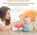 NumNum Baby Spoons Set, Baby Essentials Pre-Spoon GOOtensils for 6+ Months, First Stage Self-Feeding Spoons for Baby Led Weaning (BLW), Silicone Toddler Utensils, BPA-Free, 2 Pack Beige/Mauve - Image 6