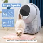 CATLINK Self Cleaning Cat Litter Box, Auto Safety Sensors for Multiple Cats 3.5～22 pounds, Double Odor Removal with Trash Bags(Young Version) - Image 7