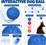 Interactive Dog Ball: Moving Dog Ball Auto Rolling - Interactive Dog Toys for Boredom - Bouncy & Throwable, Type-C Rechargeable, Washable, for Small & Medium & Large Dogs - Image 8