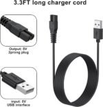 Dog Clippers Charger for oneisall Pet Dog & Cat Clippers, Paw Trimmer for Grooming Pet Hair Trimmers Charger with A Cleaning Brush for Clipper - Image 4