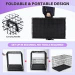 BestPet 24,30,36,42,48 Inch Dog Crates for Large Dogs Folding Mental Wire Crates Dog Kennels Outdoor and Indoor Pet Dog Cage Crate with Double-Door,Divider Panel, Removable Tray (Black, 48") - Image 7