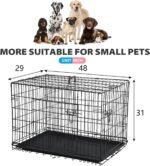 BestPet 24,30,36,42,48 Inch Dog Crates for Large Dogs Folding Mental Wire Crates Dog Kennels Outdoor and Indoor Pet Dog Cage Crate with Double-Door,Divider Panel, Removable Tray (Black, 48") - Image 8