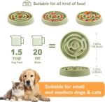 Coolplay Dog Bowl Slow Eating Dog Food Bowl Slow Feeder Dog Bowls Dog Puzzle Light Green - Image 5