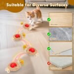 Interactive Cat Toys Ball - Fluffy Mouse-Like Design with 3 Modes, Smart Obstacle Avoidance & Type-C Charging, Rechargeable Cat Ball Toy for Indoor (Fluffy (Green)) - Image 6