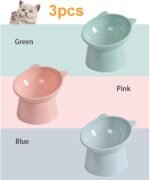 3 Pcs Elevated Cat Food Bowl with Tilted Design, Raised Cat Food Bowls, Cute Ear Shape, Small Cat Bowl for Dry Wet Food, Anti Vomiting and Reduces Neck Strain, Perfect for Cats & Small Pets - Image 7