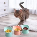 3 Pcs Elevated Cat Food Bowl with Tilted Design, Raised Cat Food Bowls, Cute Ear Shape, Small Cat Bowl for Dry Wet Food, Anti Vomiting and Reduces Neck Strain, Perfect for Cats & Small Pets - Image 8