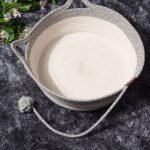 Cat Bed Handwoven Rope Cotton Basket for Cats Breathable Cat Pad Beds Round Indoor Pet Bed with Comb Toy Tail Washable for Small and Large Cats & Dogs Puppy Kitten (L) - Image 8