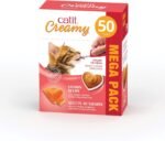 Catit Creamy Chicken & Shrimp | Salmon Lickable Cat Treat - 100 Tubes - Mega Pack - Image 6
