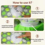 Interactive Cat Toy, Automatic Pet Cat Toy, Retractable Cat Toy, Motion Activated, Moving Pen, Tweet, USB Charging - Image 7